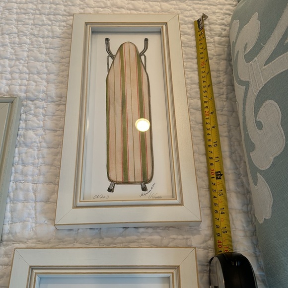 Art for laundry room- framed in creamy white vintage frames - Picture 4 of 8